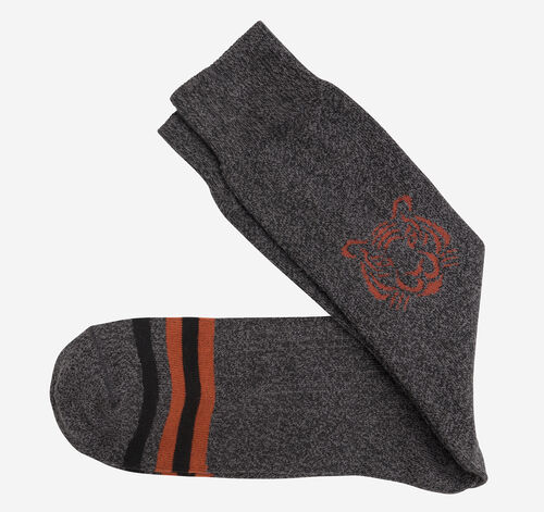 Heathered Boot Socks - Black Tiger