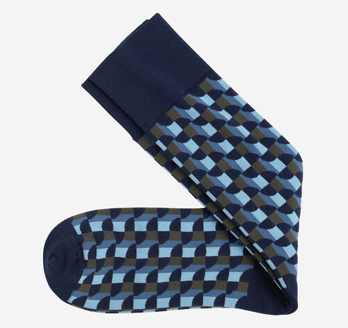 Cool Moon Tech Socks - Blue Multi Geo