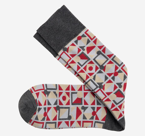 Cool Moon Tech Socks - Multi Geo Shapes