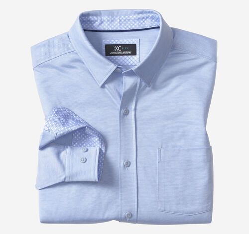 XC Flex® Stretch Long-Sleeve Shirt - Blue Birdseye