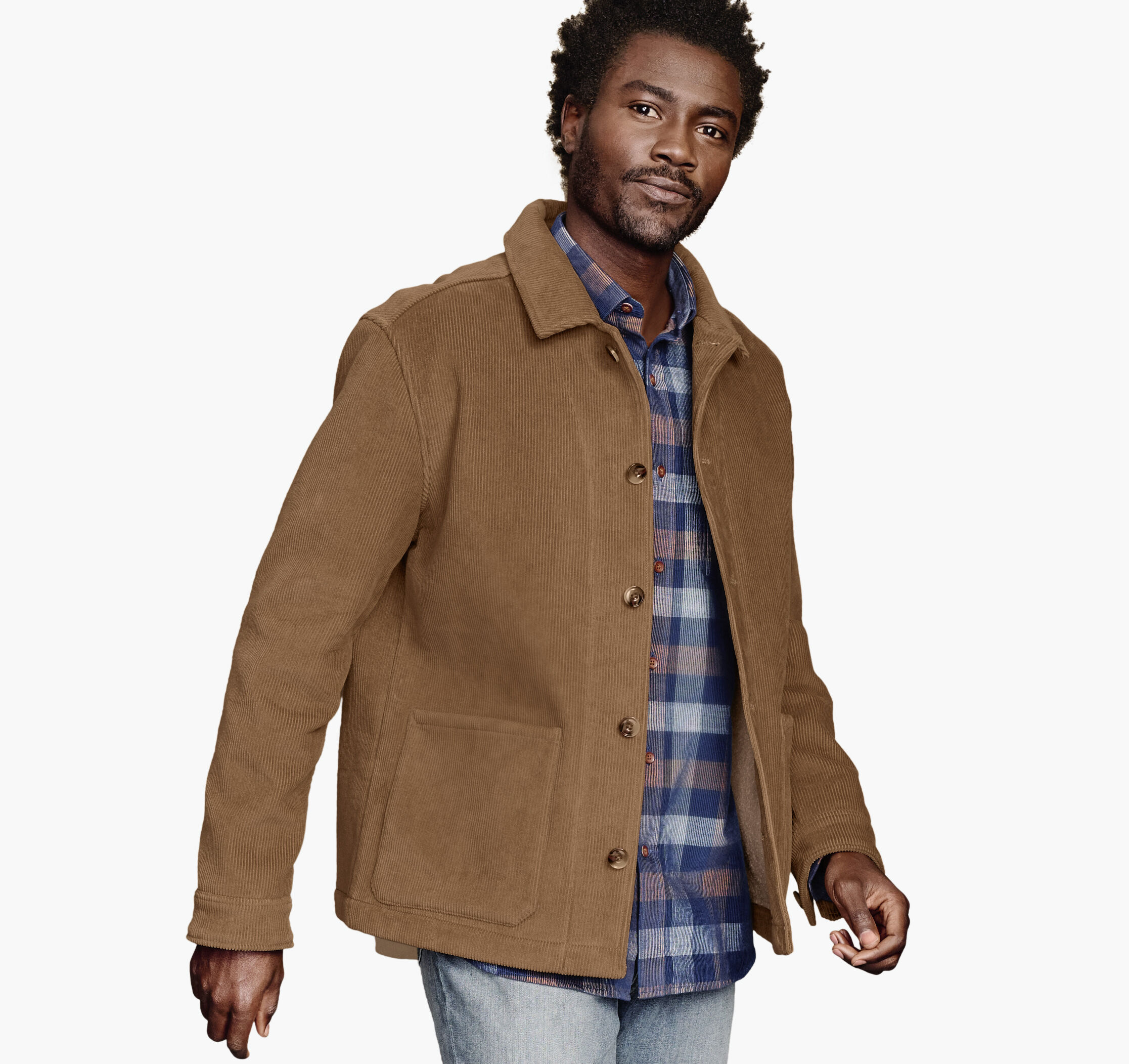 Sherpa-Lined Corduroy Jacket