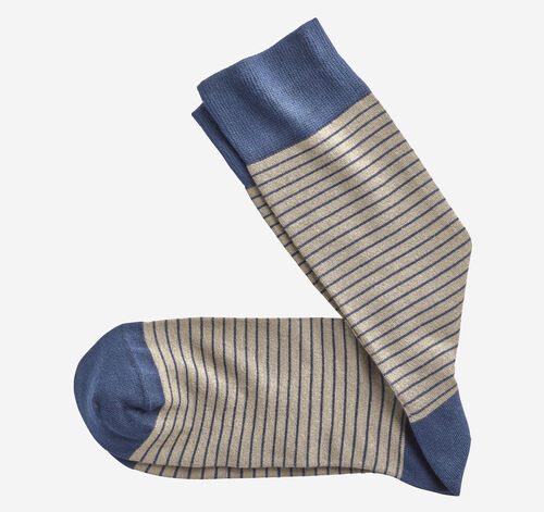 Striped Dress Socks - Khaki Stripe