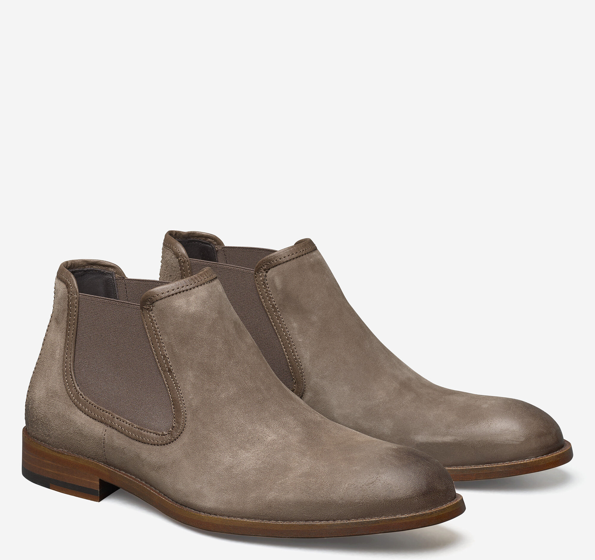 johnston and murphy suede chelsea boots