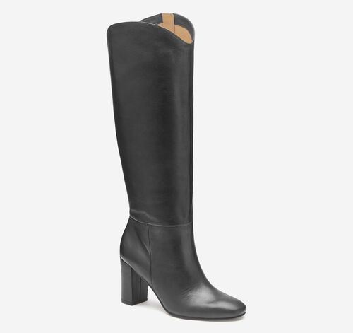 Charlotte Knee-High Boot - Black Italian Nappa