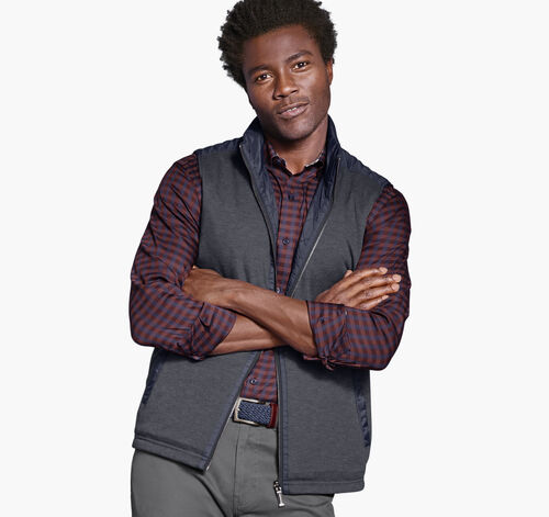 Reversible Quilted Vest - Navy