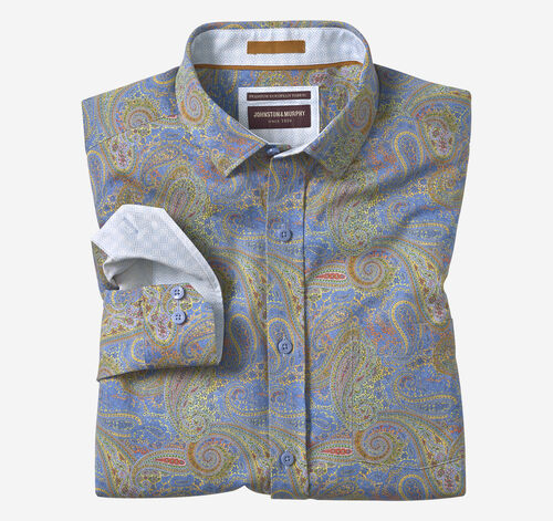 100% cotton regular-fit printed shirt - Man