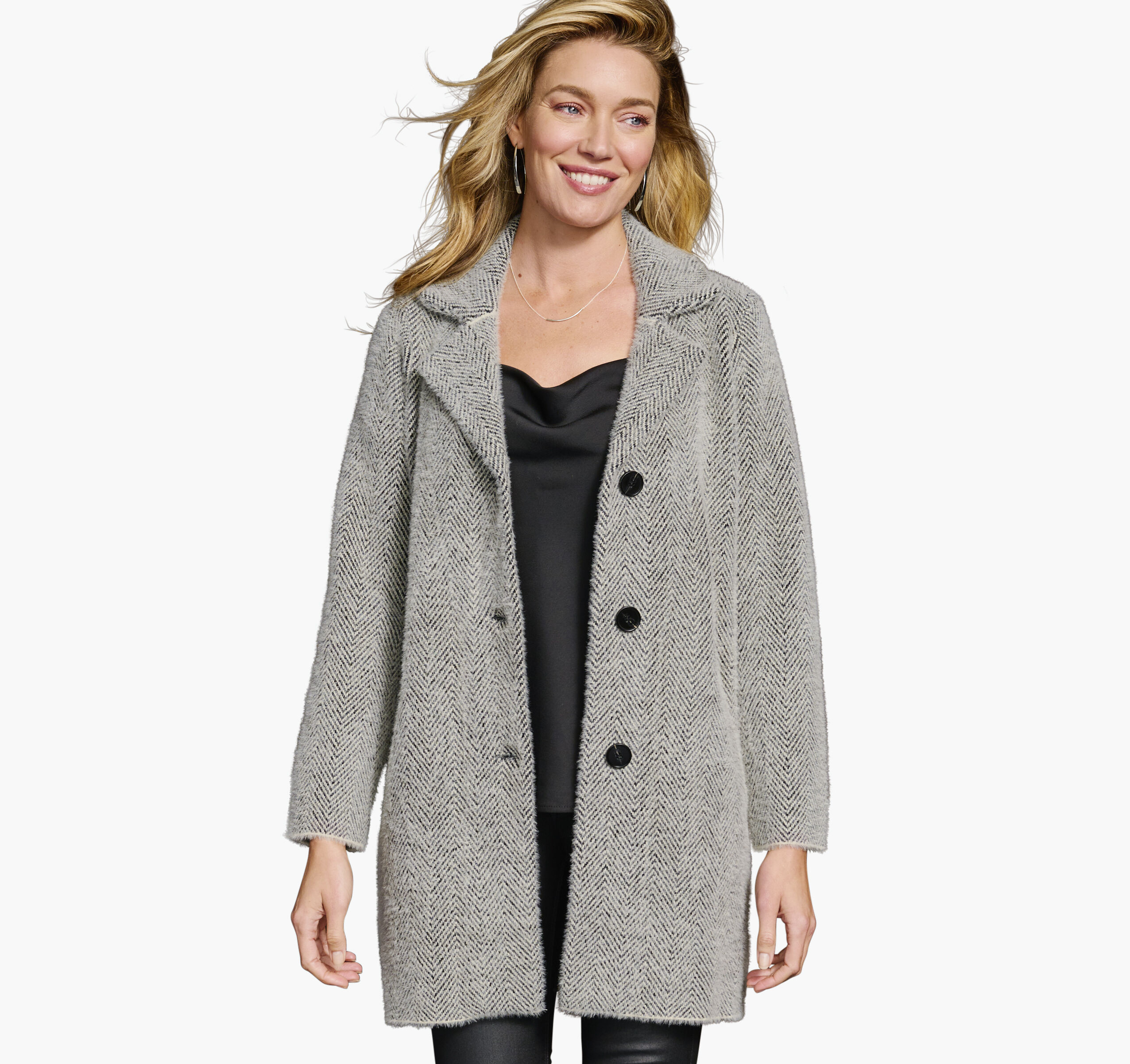 Johnston & shops Murphy Women’s Herringbone-Textured Wool Coat