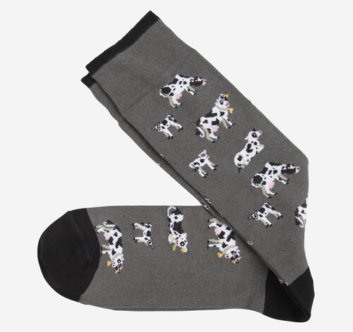 Novelty Socks - Gray Cow