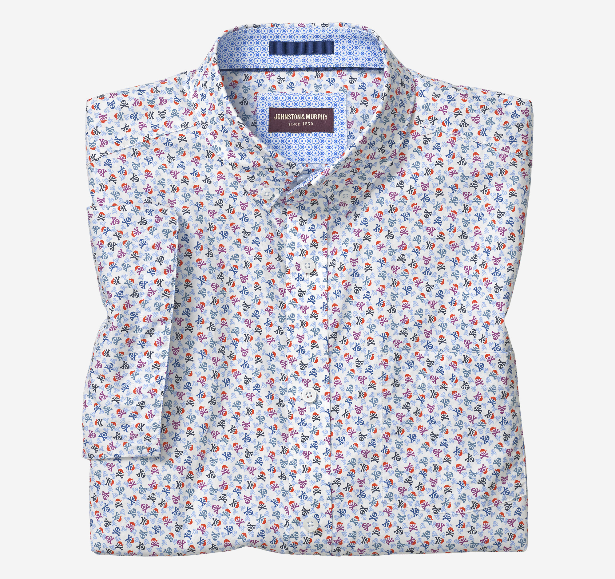 Printed Cotton Short-Sleeve Shirt