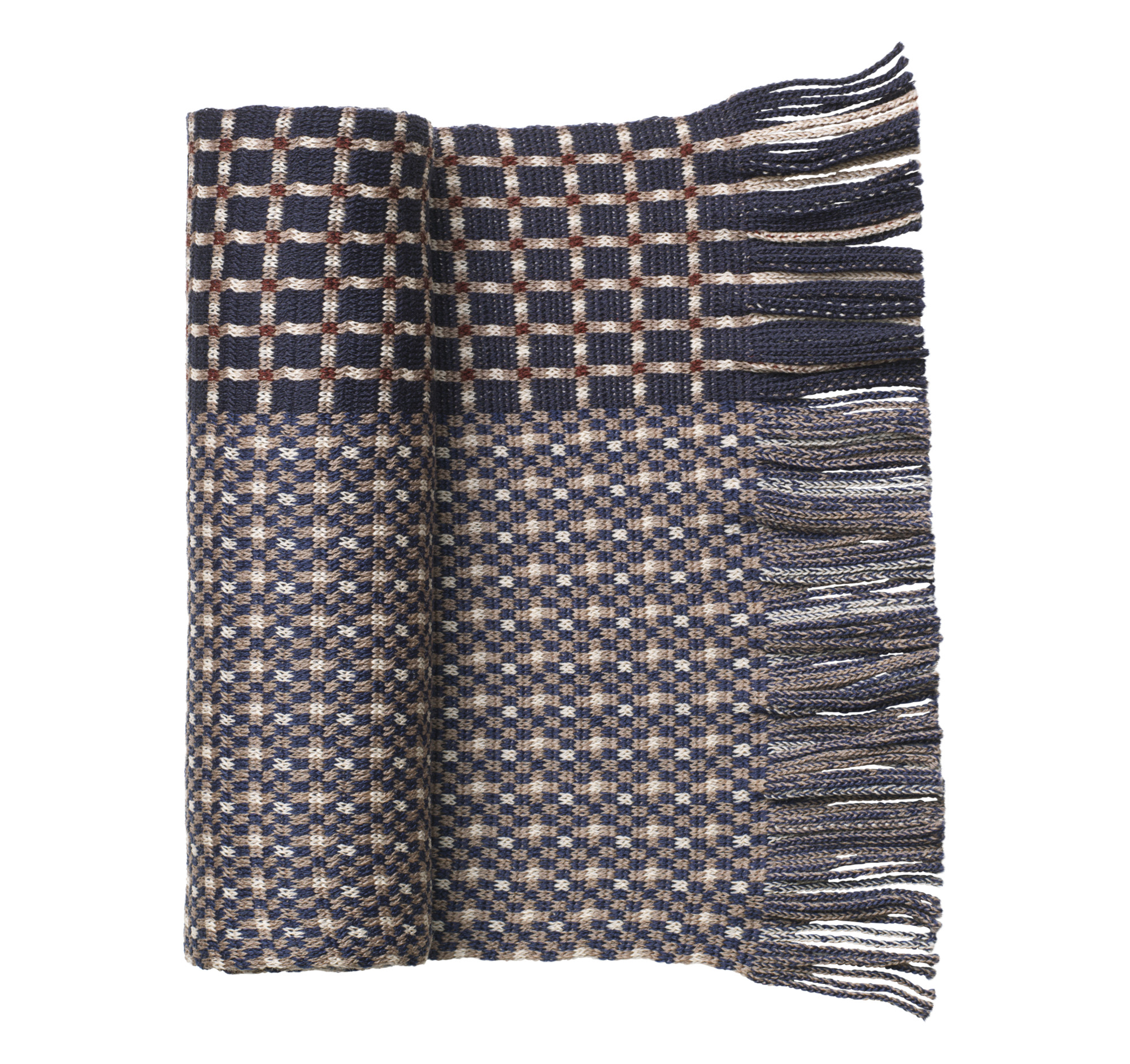 Striped Wool Knit Scarves Johnston & Murphy