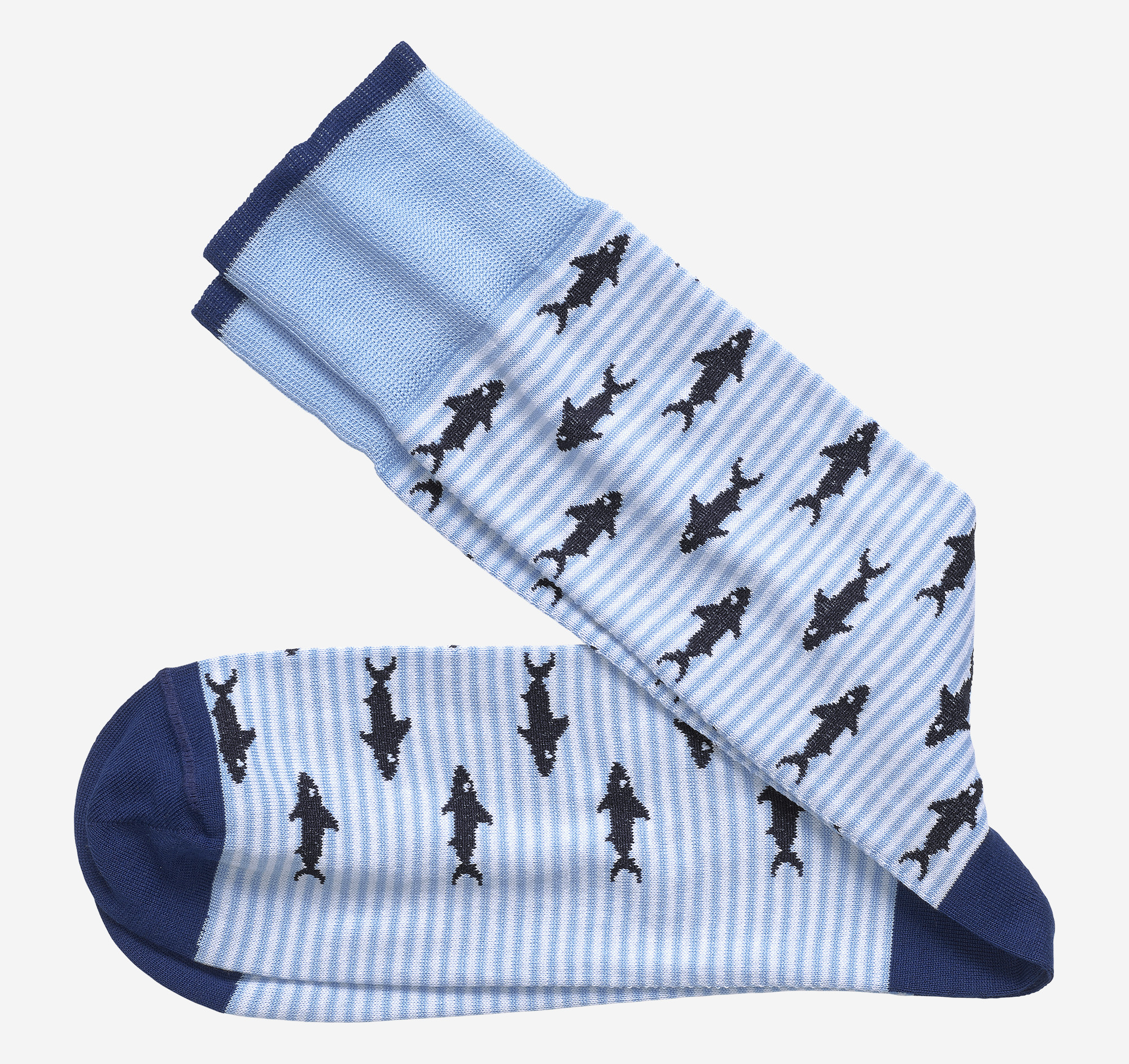 Striped Shark Socks | Johnston & Murphy