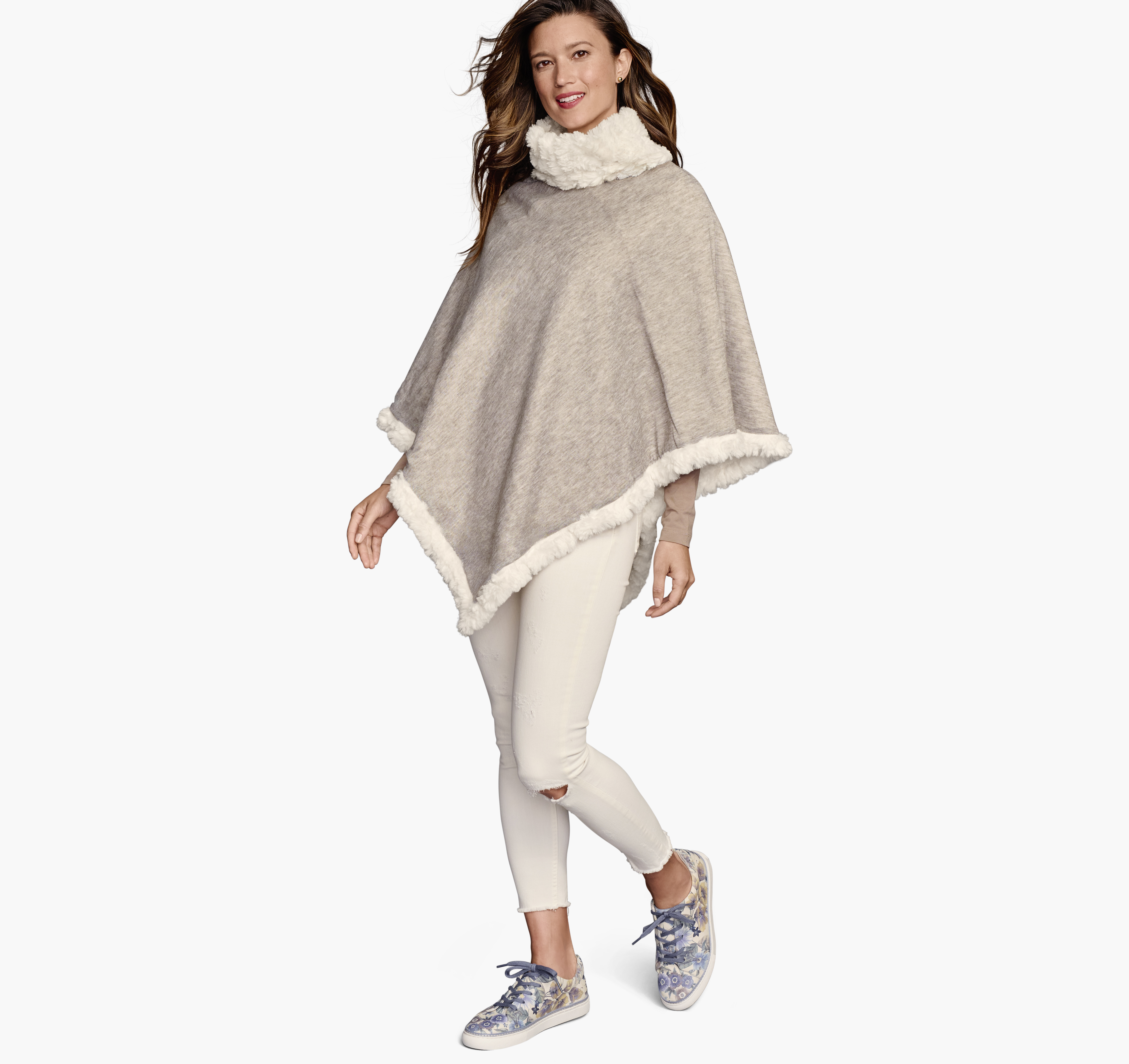 Intensief Dosering Hectare Reversible Faux-Fur Poncho