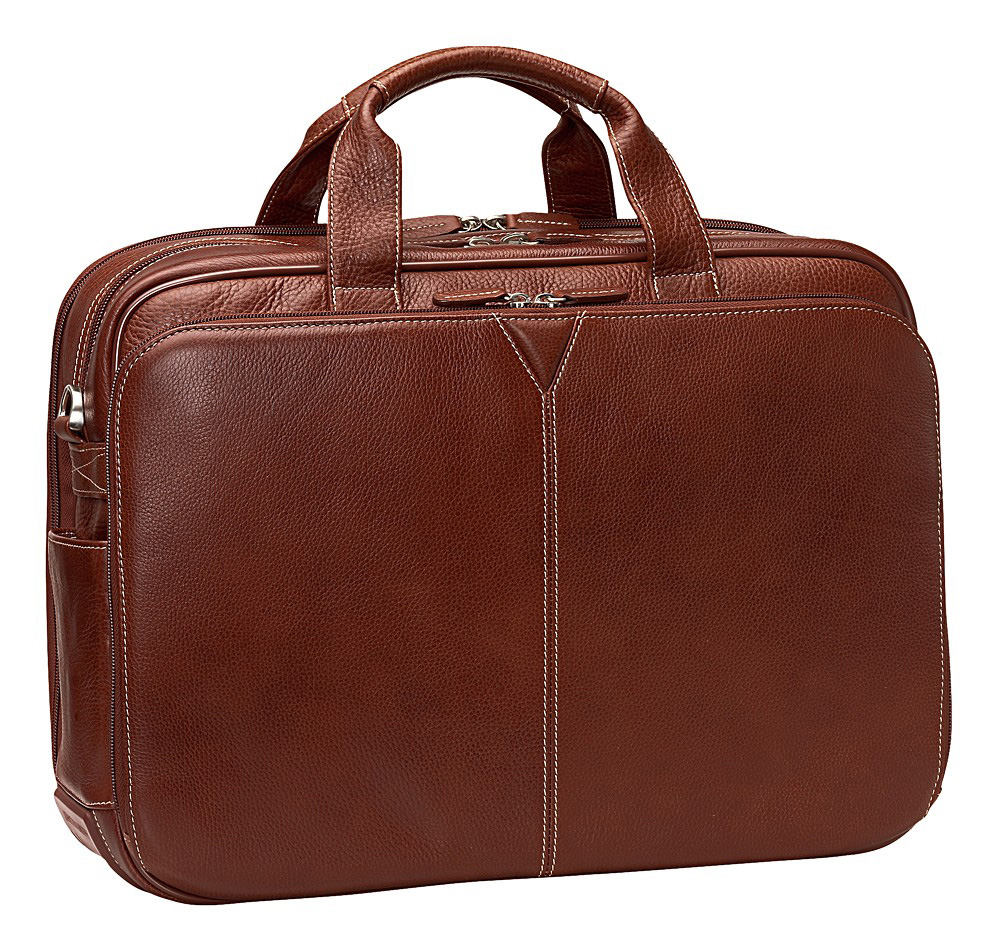 johnston and murphy leather briefcase