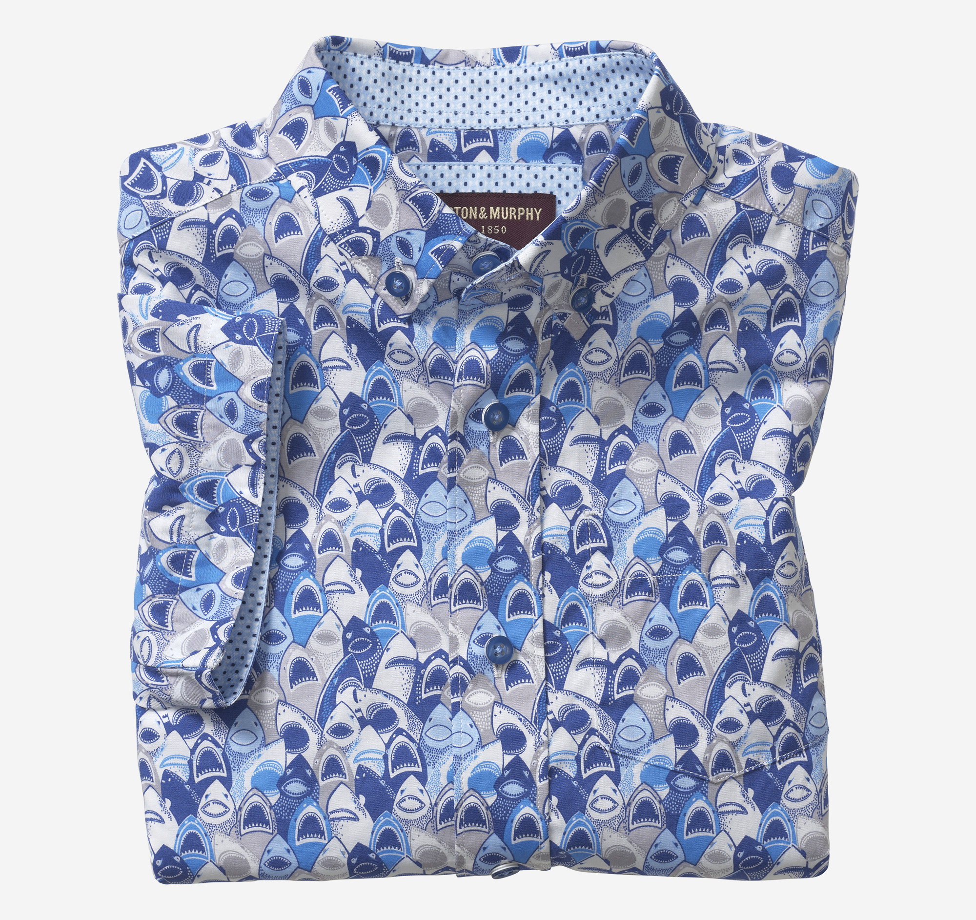 Johnston & Murphy Pirate Print Short-Sleeve Woven Shirt | Dillard's