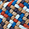 Woven Stretch-Knit Belt - Khaki/Red/Blue Multi