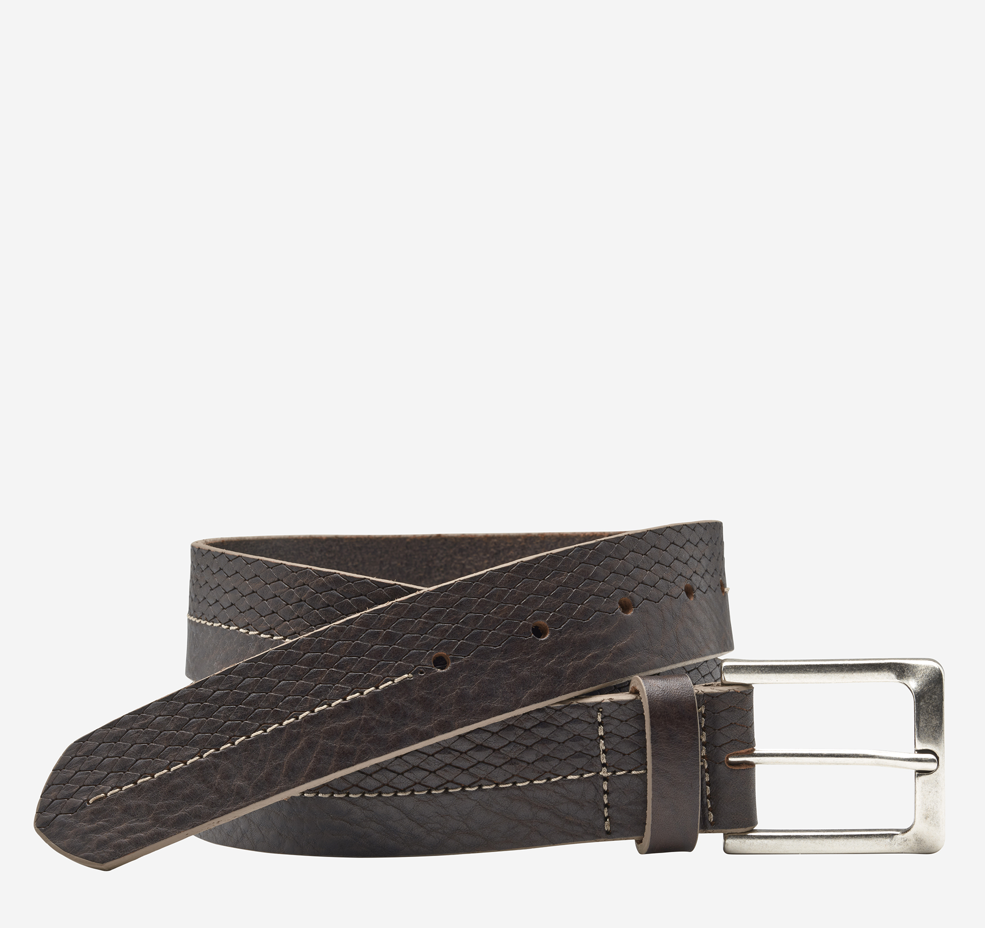 Basketweave Embossed Belt