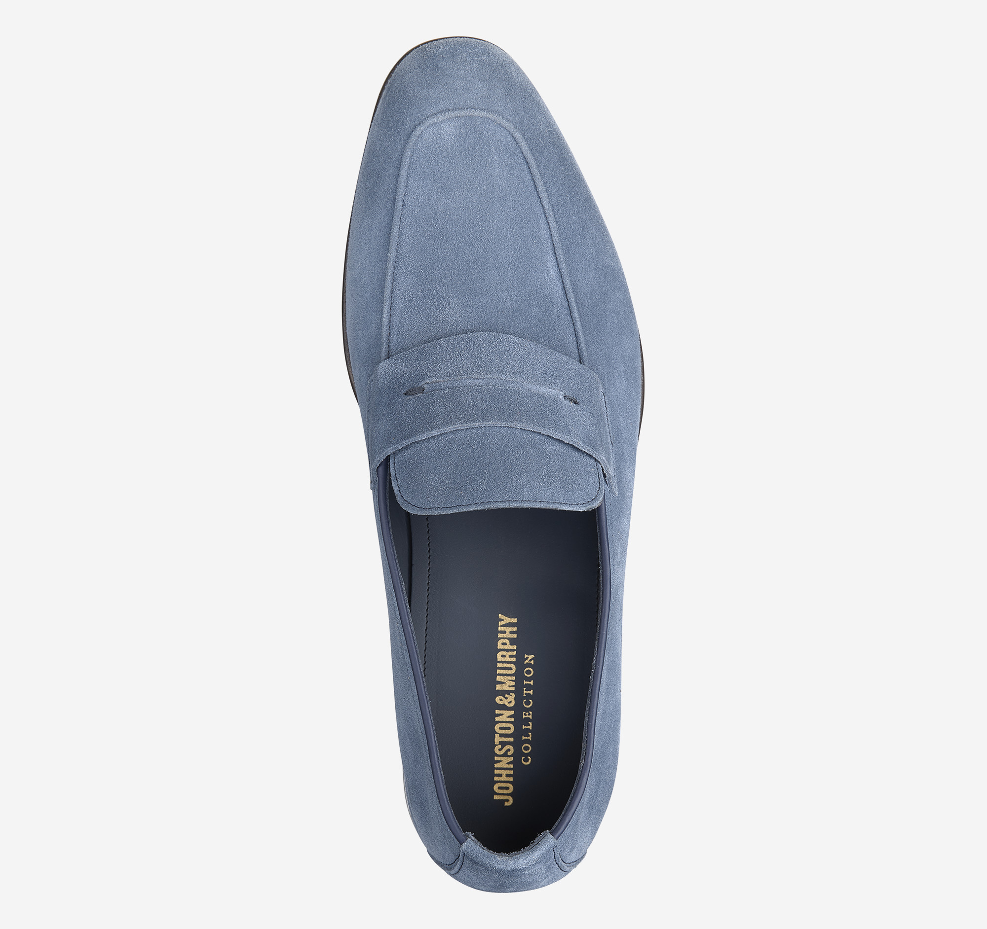 Johnston and Murphy MEN’S newest suede navy loafers