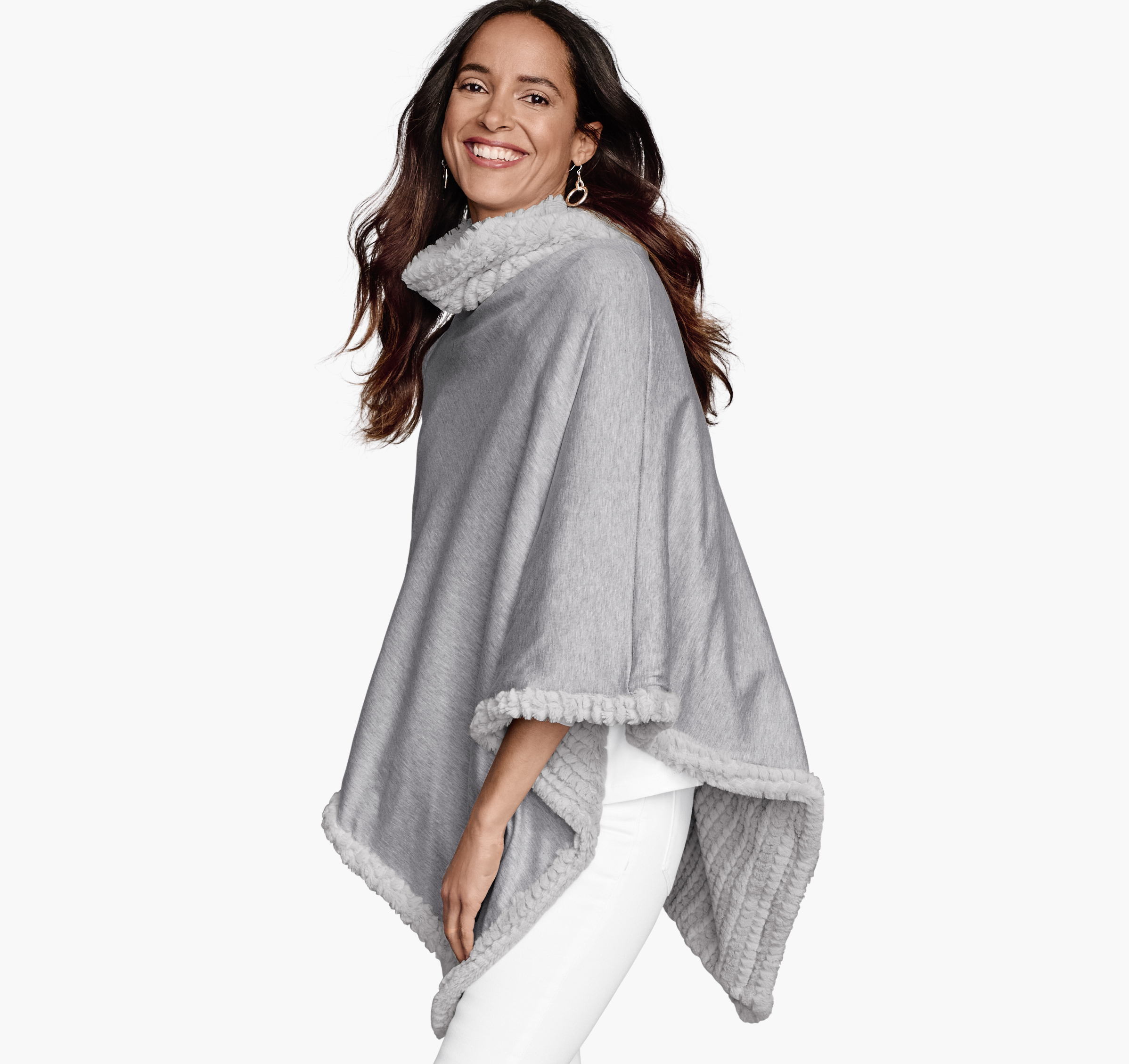 Intensief Dosering Hectare Reversible Faux-Fur Poncho