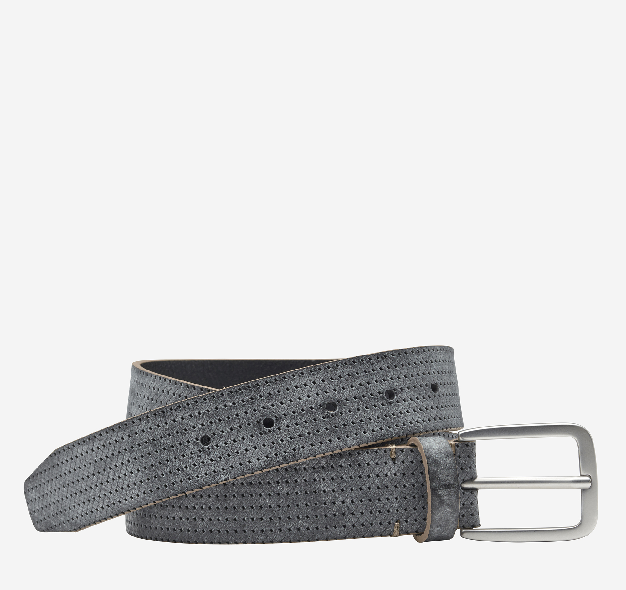 Washed Basketweave Embossed Belt