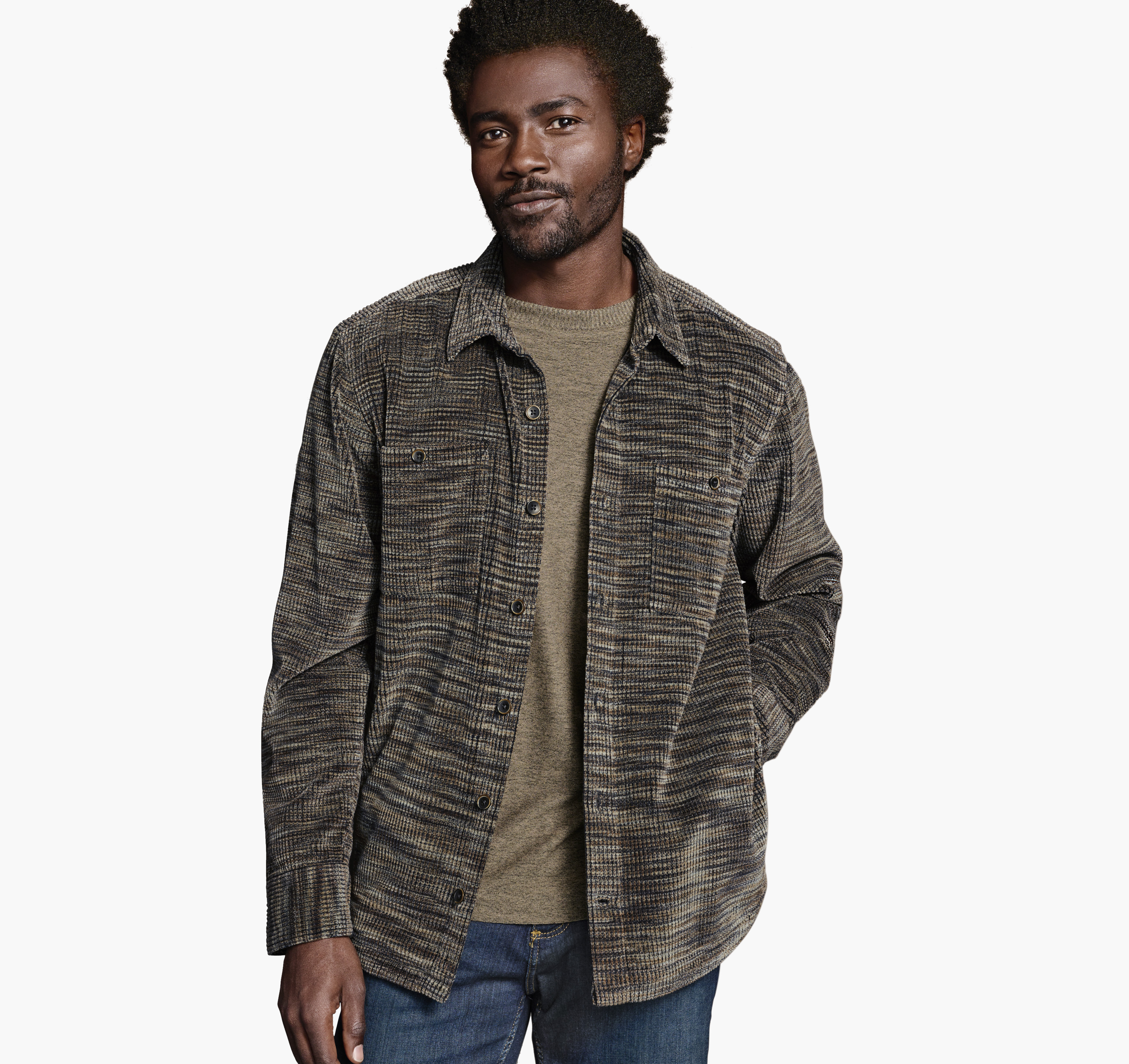 Striated Corduroy Shirt Jacket